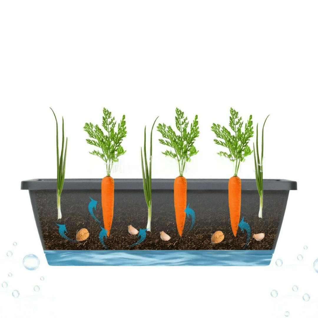 Five Layer Iron Vertical Plant Stand with Plastic Flower Pots - Image 6
