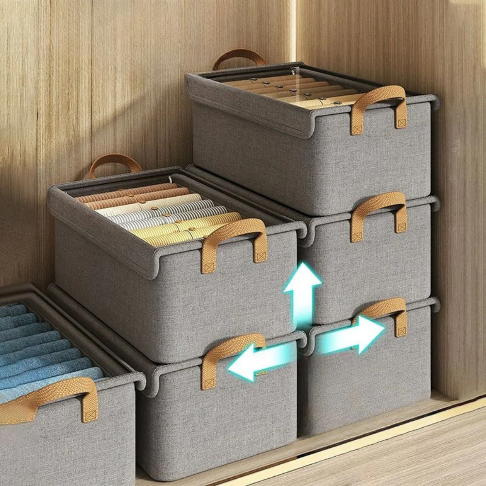 Fold & Stack Dustproof Storage Basket - Image 4