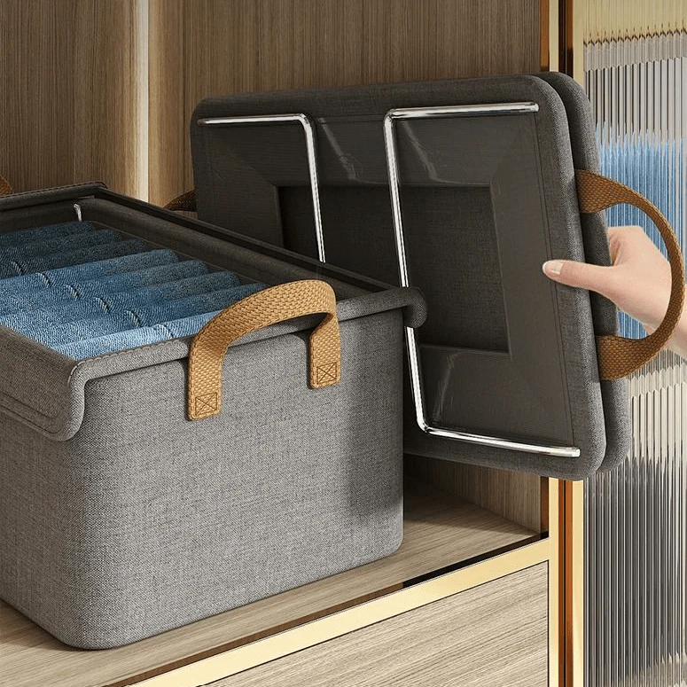 Fold & Stack Dustproof Storage Basket - Image 6