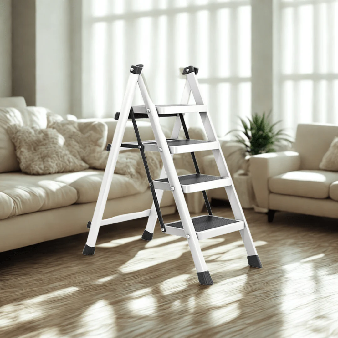 4-Step Foldable Iron Ladder with Anti-Slip Pedals - Image 5