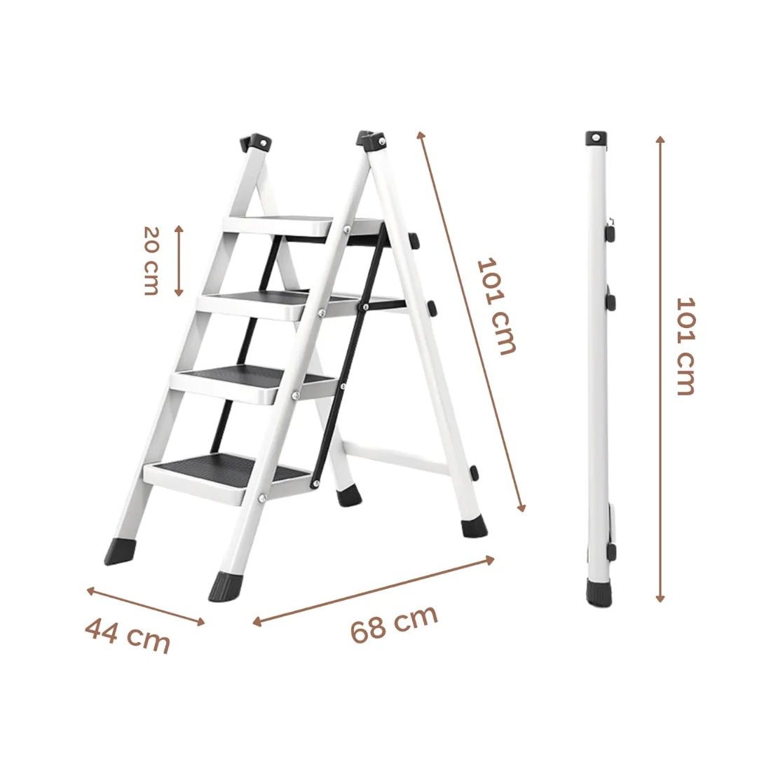 4-Step Foldable Iron Ladder with Anti-Slip Pedals - Image 6