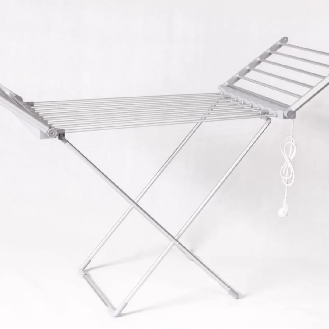 Foldable Electric Heated Aluminum Drying Rack with Wing Design - Image 5