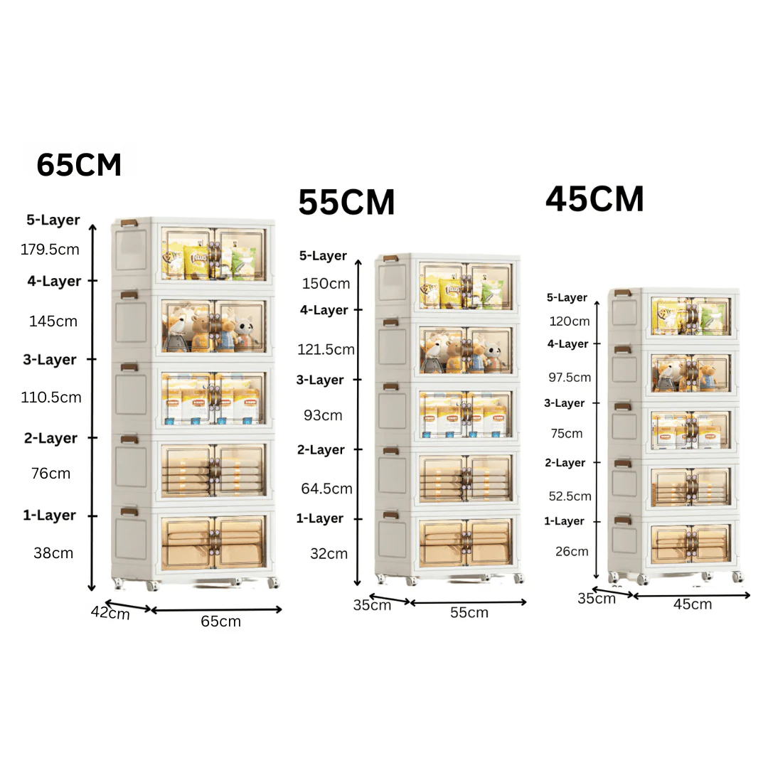 Foldable Multi-purpose Wardrobe Storage Cabinet - Image 7