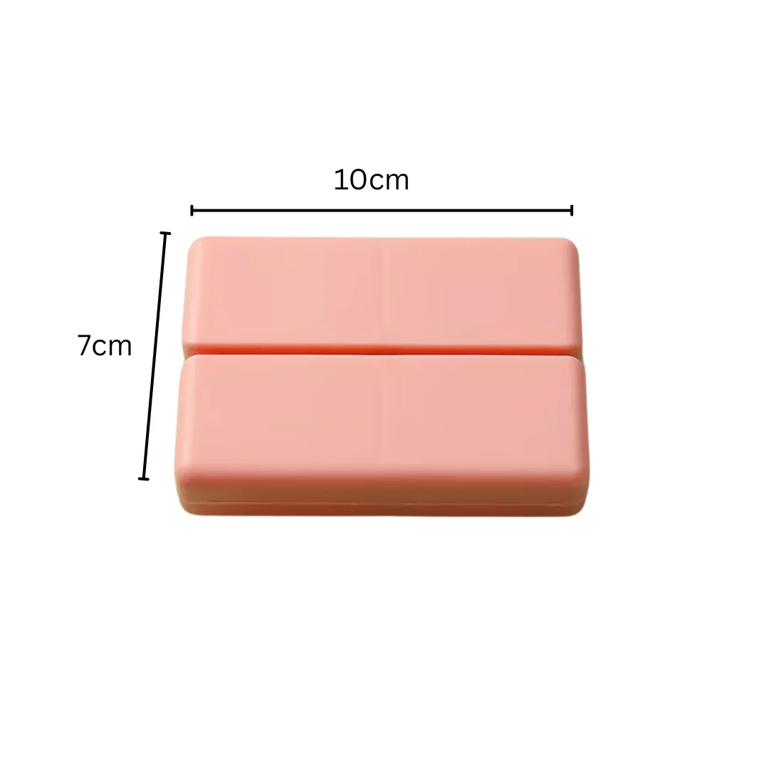 Folding Magnetic Compact Weekly Pill Organizer Box(Pink) - Image 6