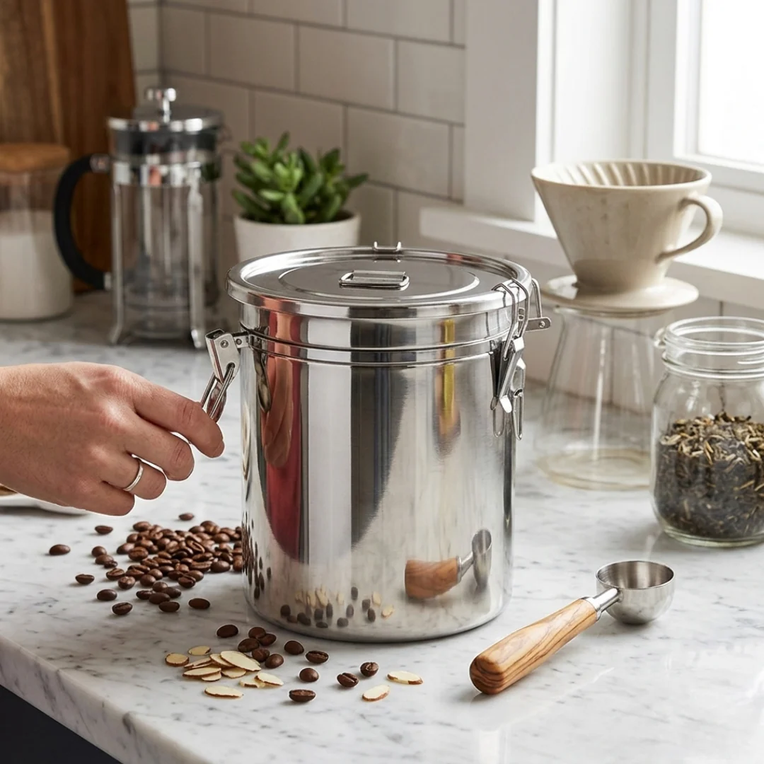Food Grade 304 Stainless Steel Sealed Storage Drum - Image 3