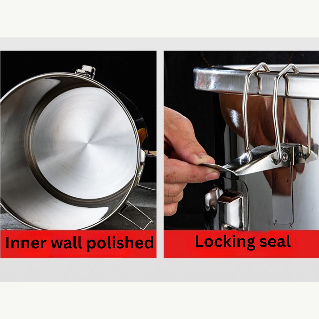 Food Grade 304 Stainless Steel Sealed Storage Drum - Image 5