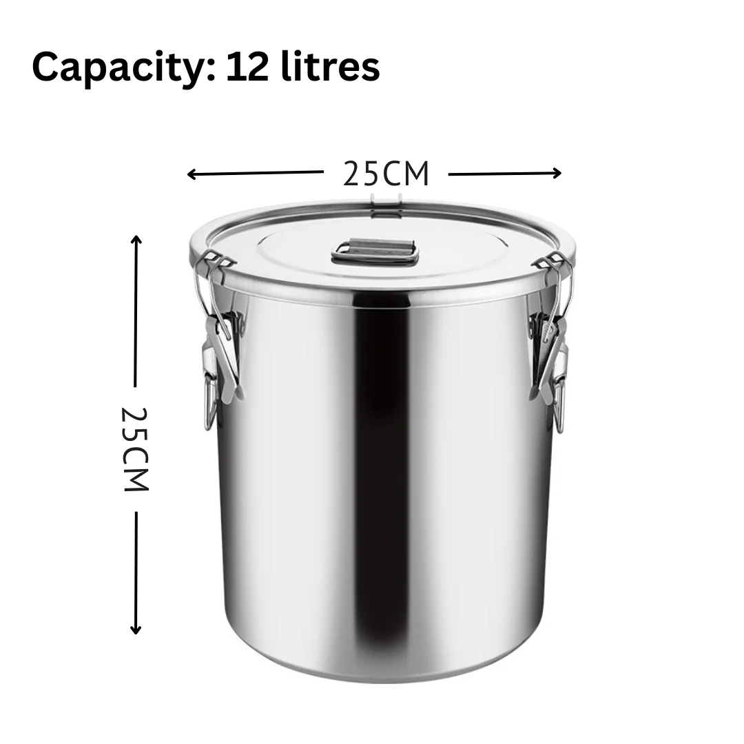 Food Grade 304 Stainless Steel Sealed Storage Drum - Image 7