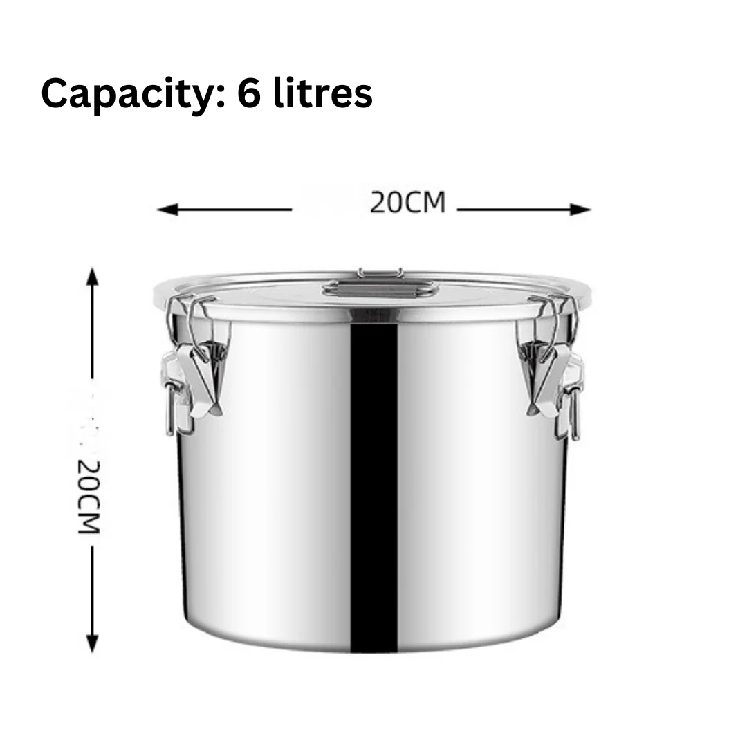 Food Grade 304 Stainless Steel Sealed Storage Drum - Image 8