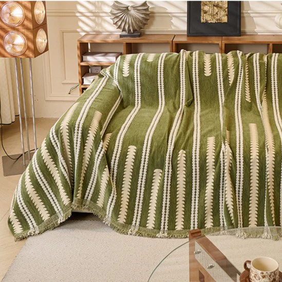 Green Elegance Chenille Sofa Cover : [EM-SC-47] - Image 2