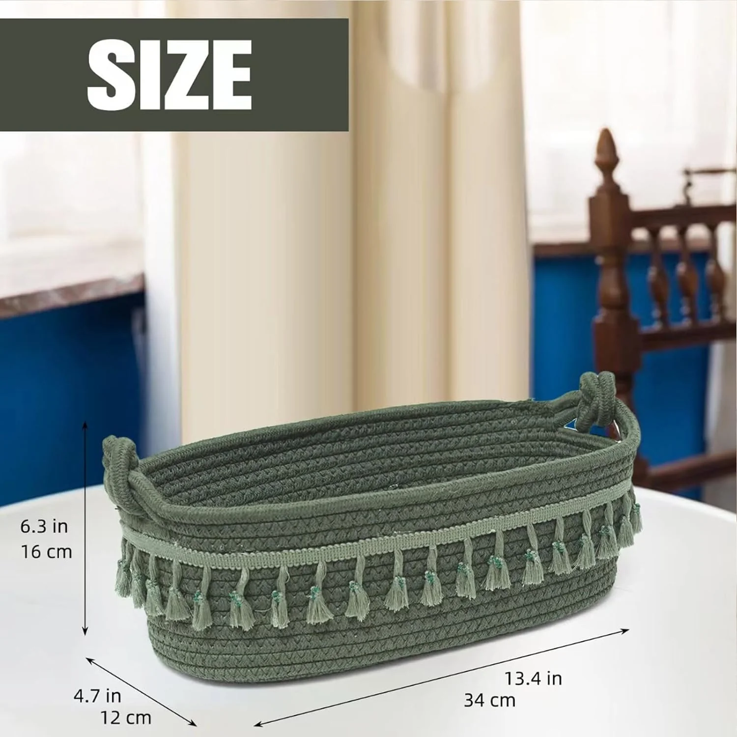 Handmade Cotton Rope Storage Basket - Image 6