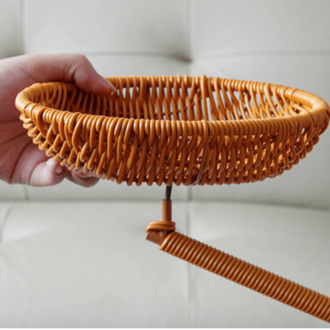 Handwoven Imitation Rattan Fruit Storage Basket - Image 3