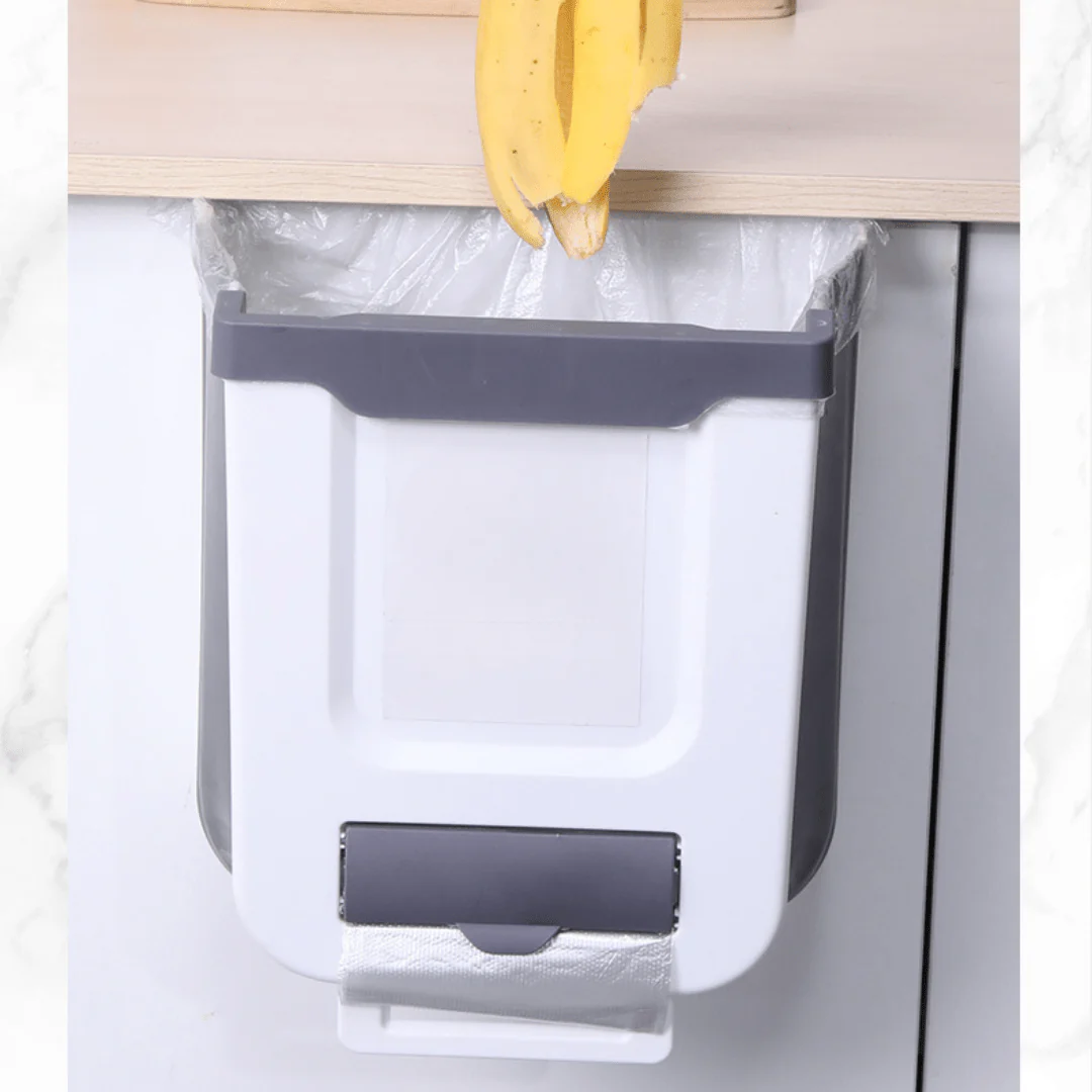 Hanging Folding Mini Trash Can for Kitchen Cabinet Door - Image 5