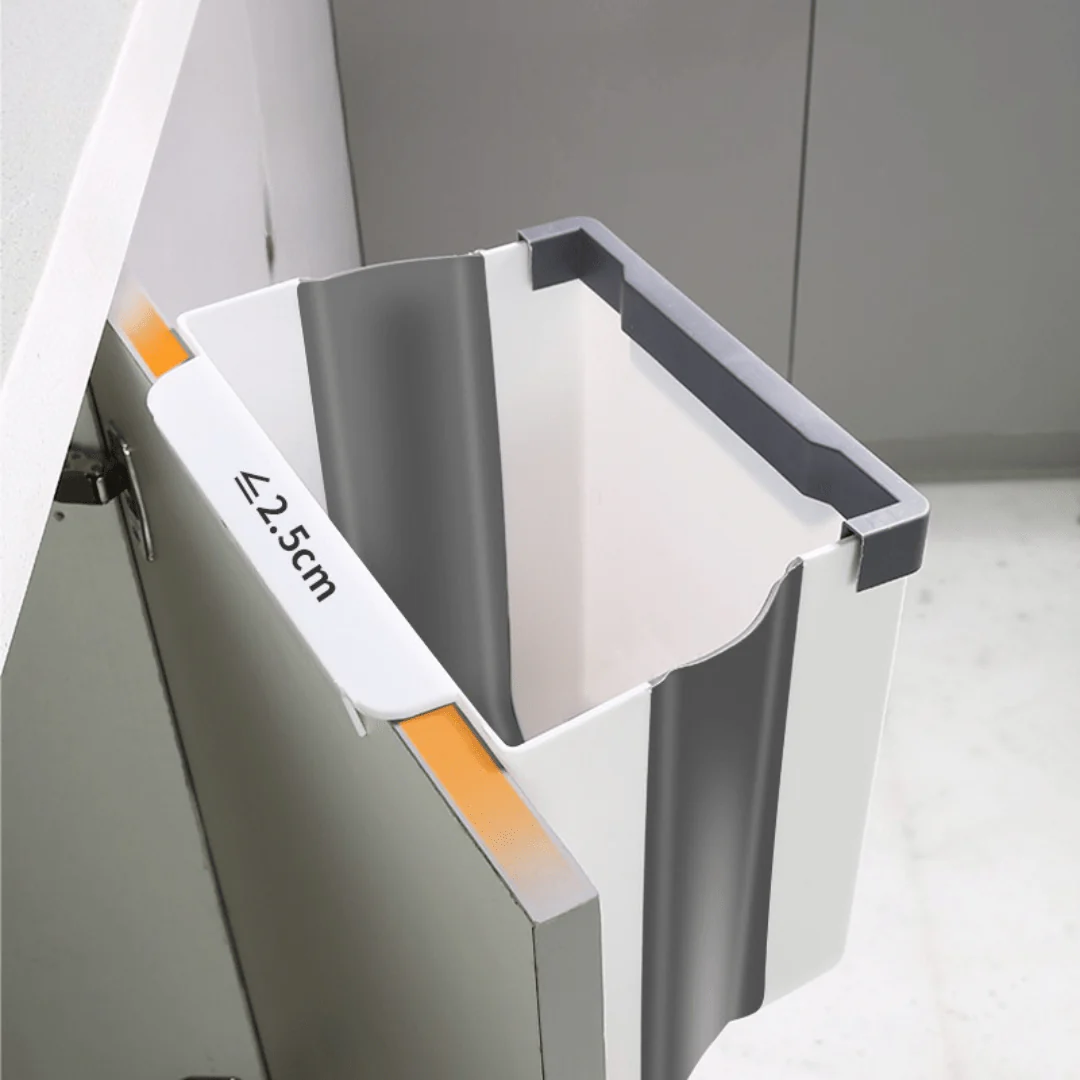 Hanging Folding Mini Trash Can for Kitchen Cabinet Door - Image 6