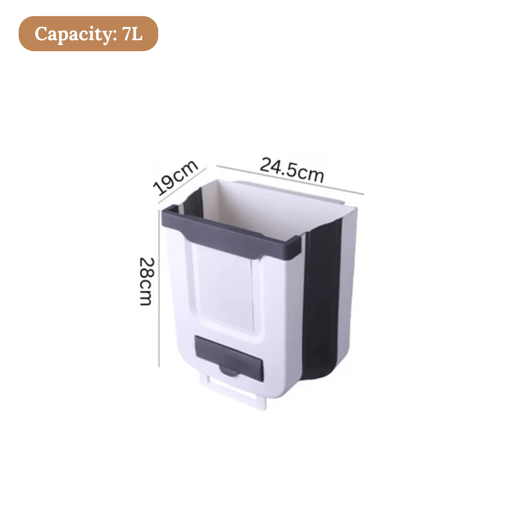 Hanging Folding Mini Trash Can for Kitchen Cabinet Door - Image 7