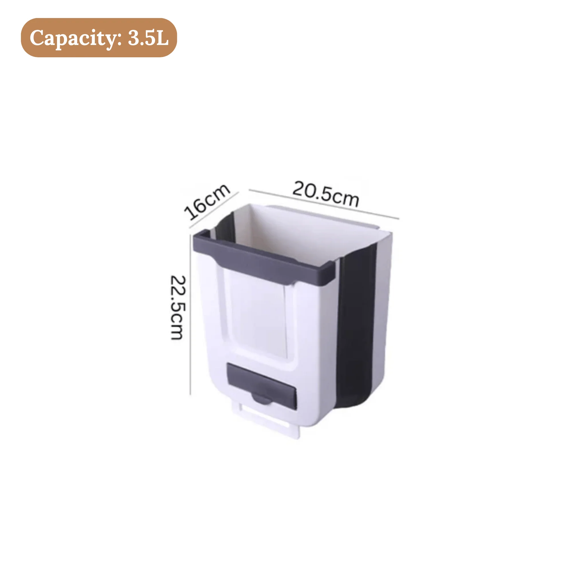Hanging Folding Mini Trash Can for Kitchen Cabinet Door - Image 8