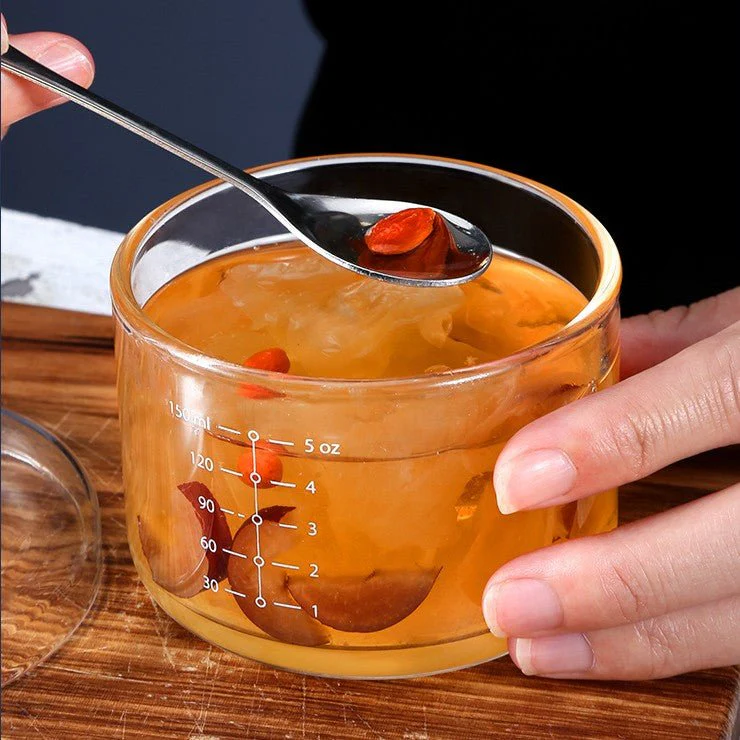 Heat-Resistant Glass Custard Bowl with Lid (150ml) - Image 5
