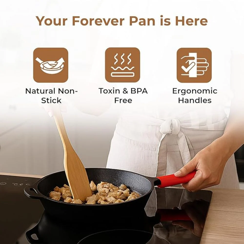 Heavy-Duty Cast Iron Skillet for Cooking & Frying - Image 4