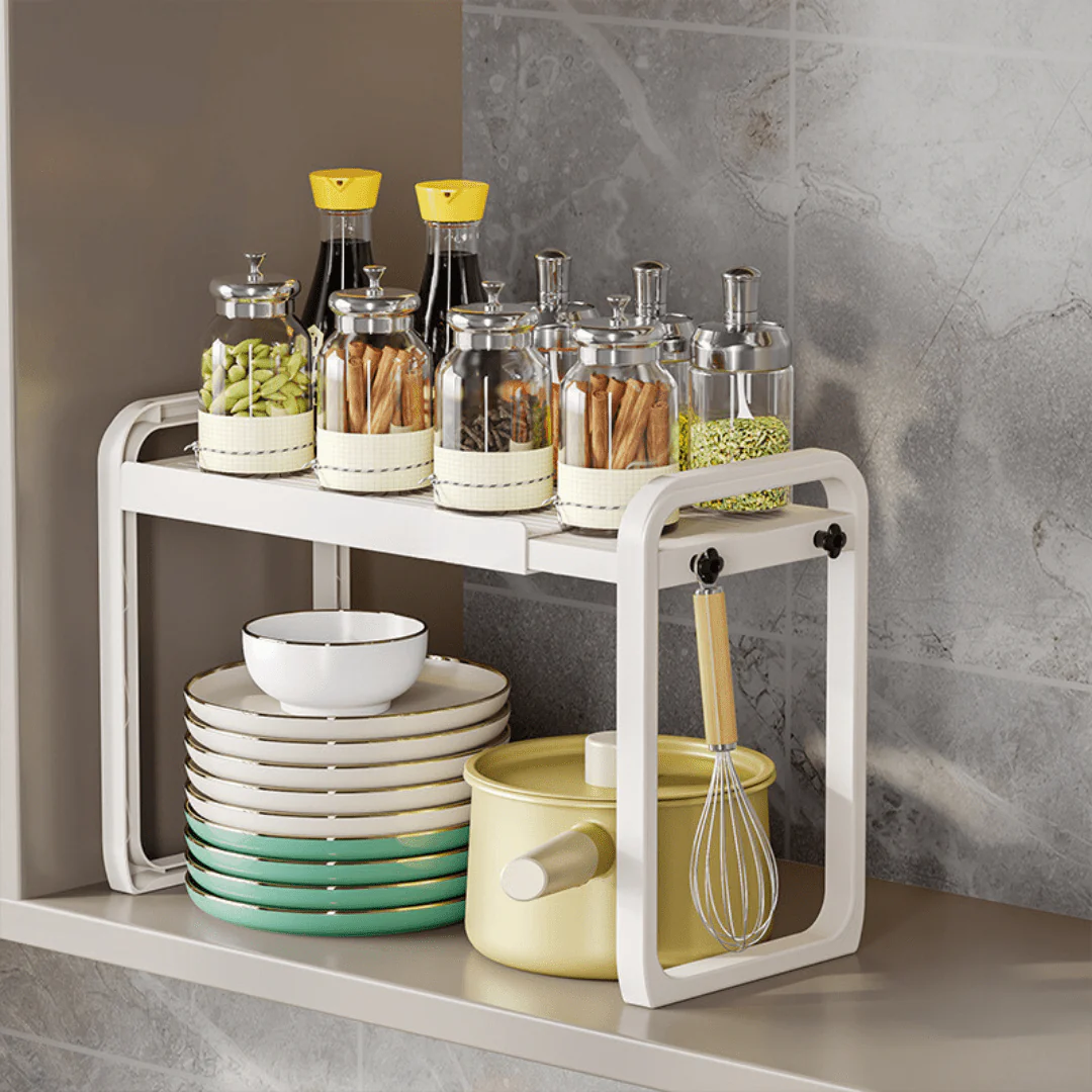Multipurpose Heavy-Duty Extendable Kitchen Storage Rack - Image 3