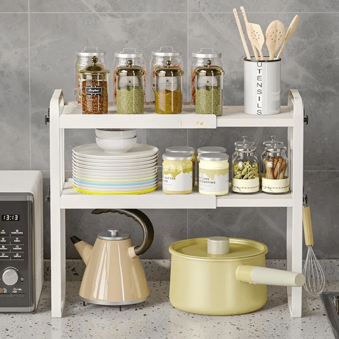 Multipurpose Heavy-Duty Extendable Kitchen Storage Rack - Image 4