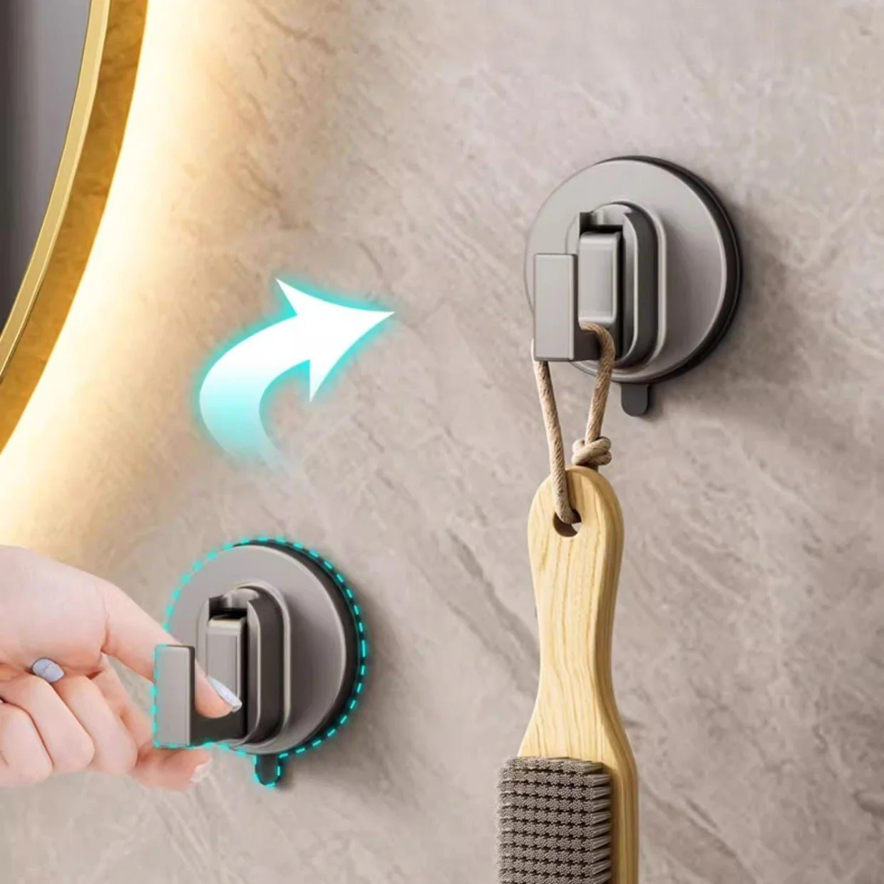 Heavy-Duty No-Drill Strong Suction Cup Utility Hook - Image 5