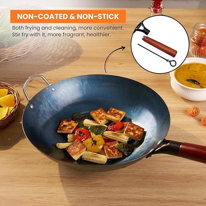 Heavy Duty Non-Stick Pan With Wood Handle - Image 4