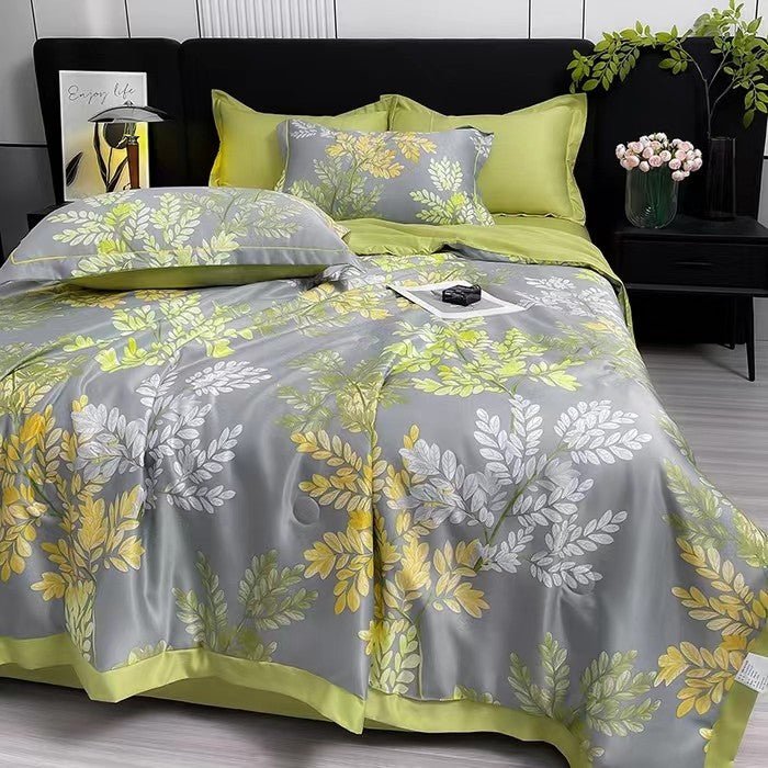 Ice Silk Elegance Comfort Quilt Set - Image 11