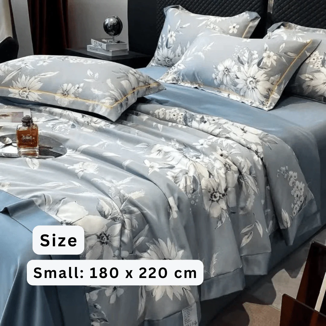 Ice Silk Elegance Comfort Quilt Set - Image 12