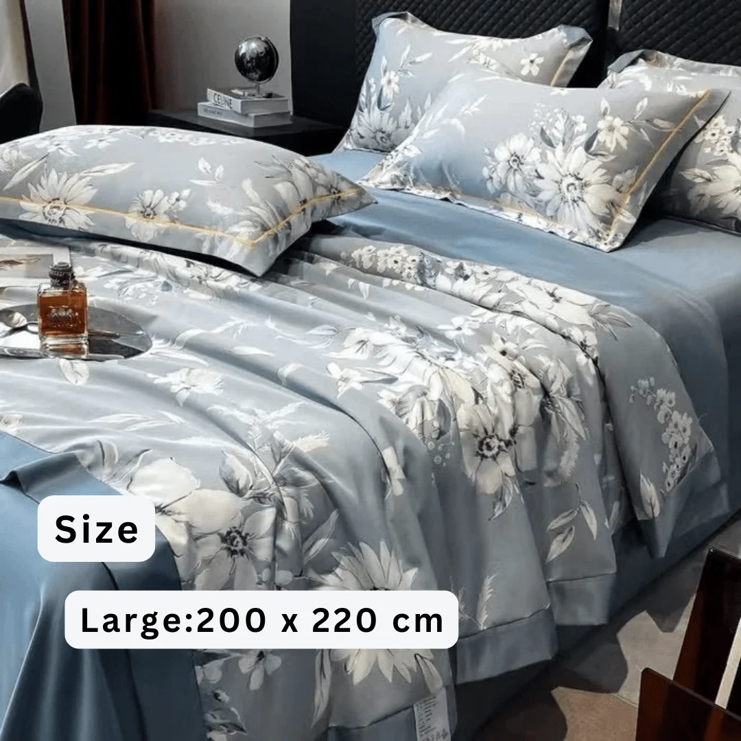 Ice Silk Elegance Comfort Quilt Set - Image 13