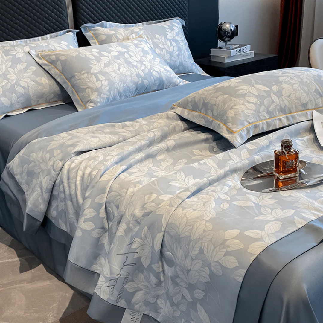 Ice Silk Elegance Comfort Quilt Set (Style-3) - Image 4