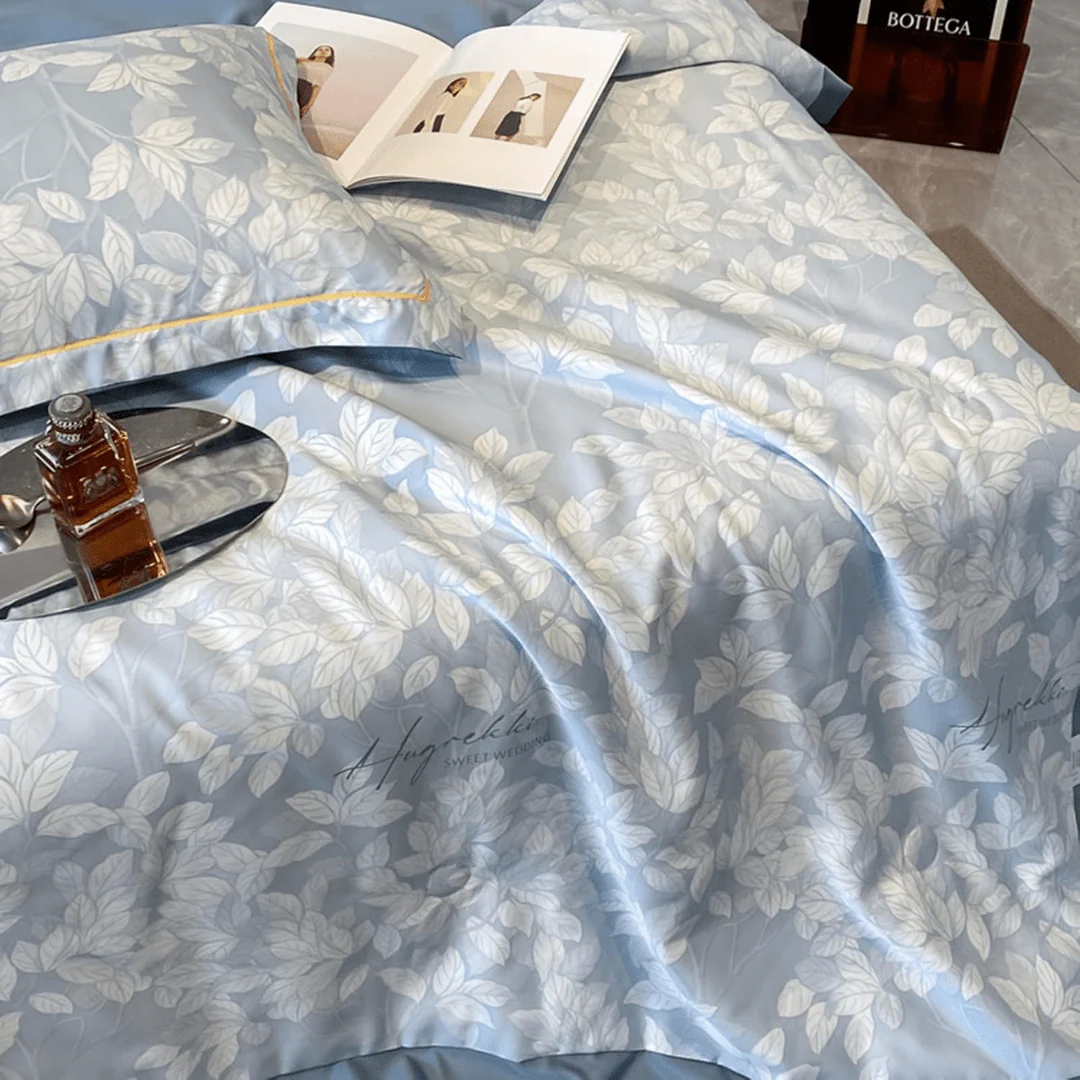 Ice Silk Elegance Comfort Quilt Set (Style-3) - Image 5