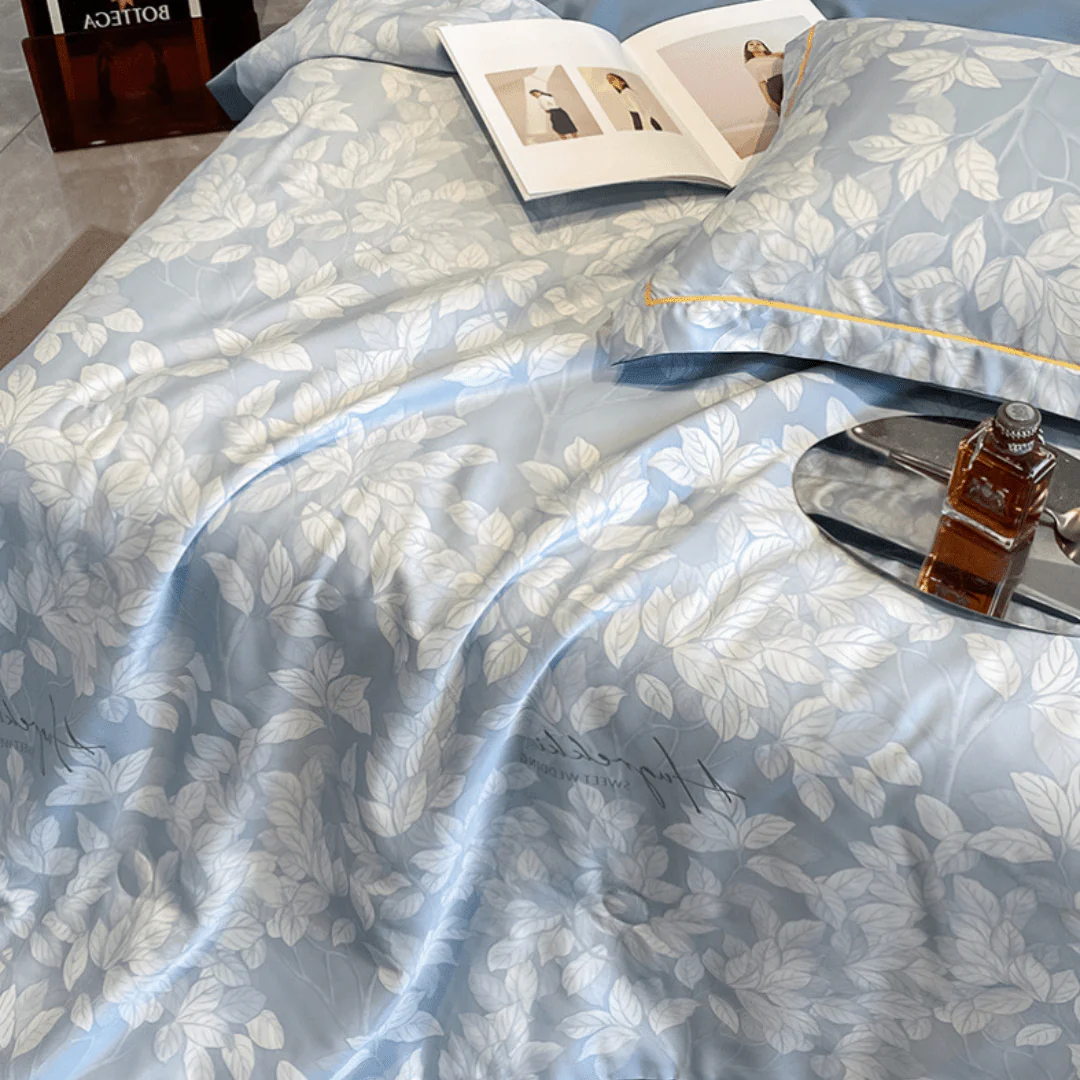 Ice Silk Elegance Comfort Quilt Set (Style-3) - Image 6