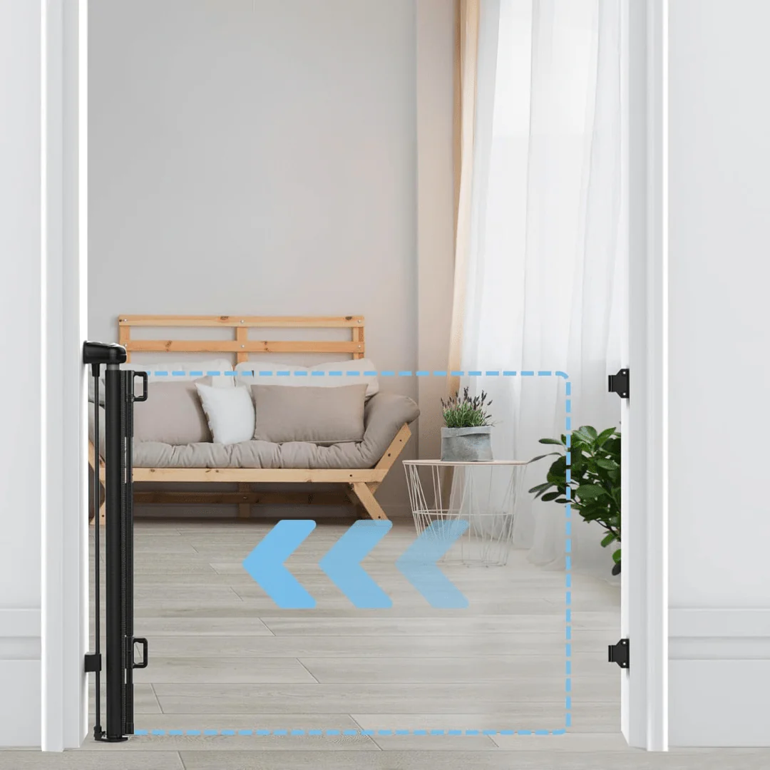 Indoor Outdoor Retractable Baby Pet Safety Gate - Image 4