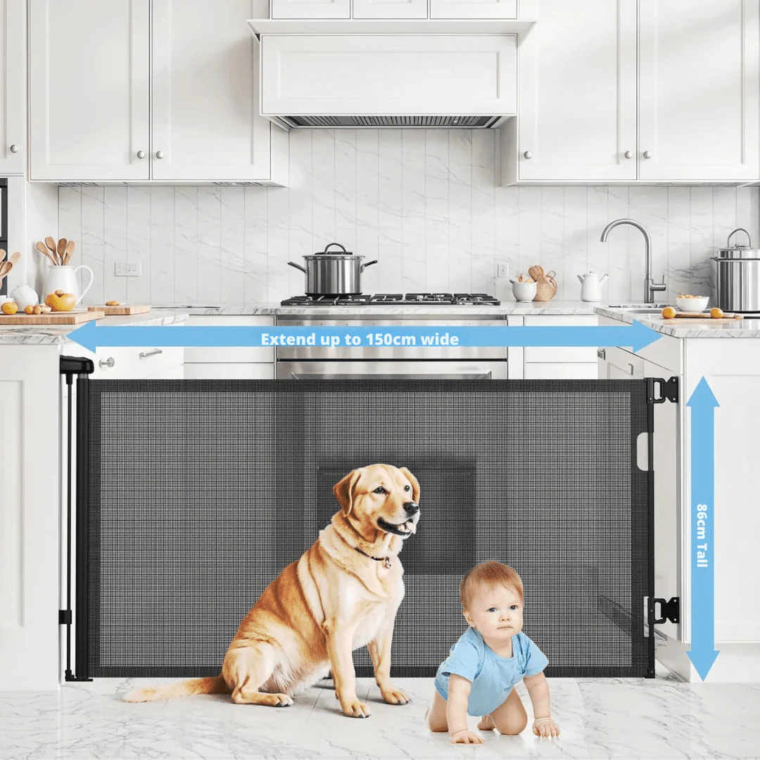 Indoor Outdoor Retractable Baby Pet Safety Gate - Image 7