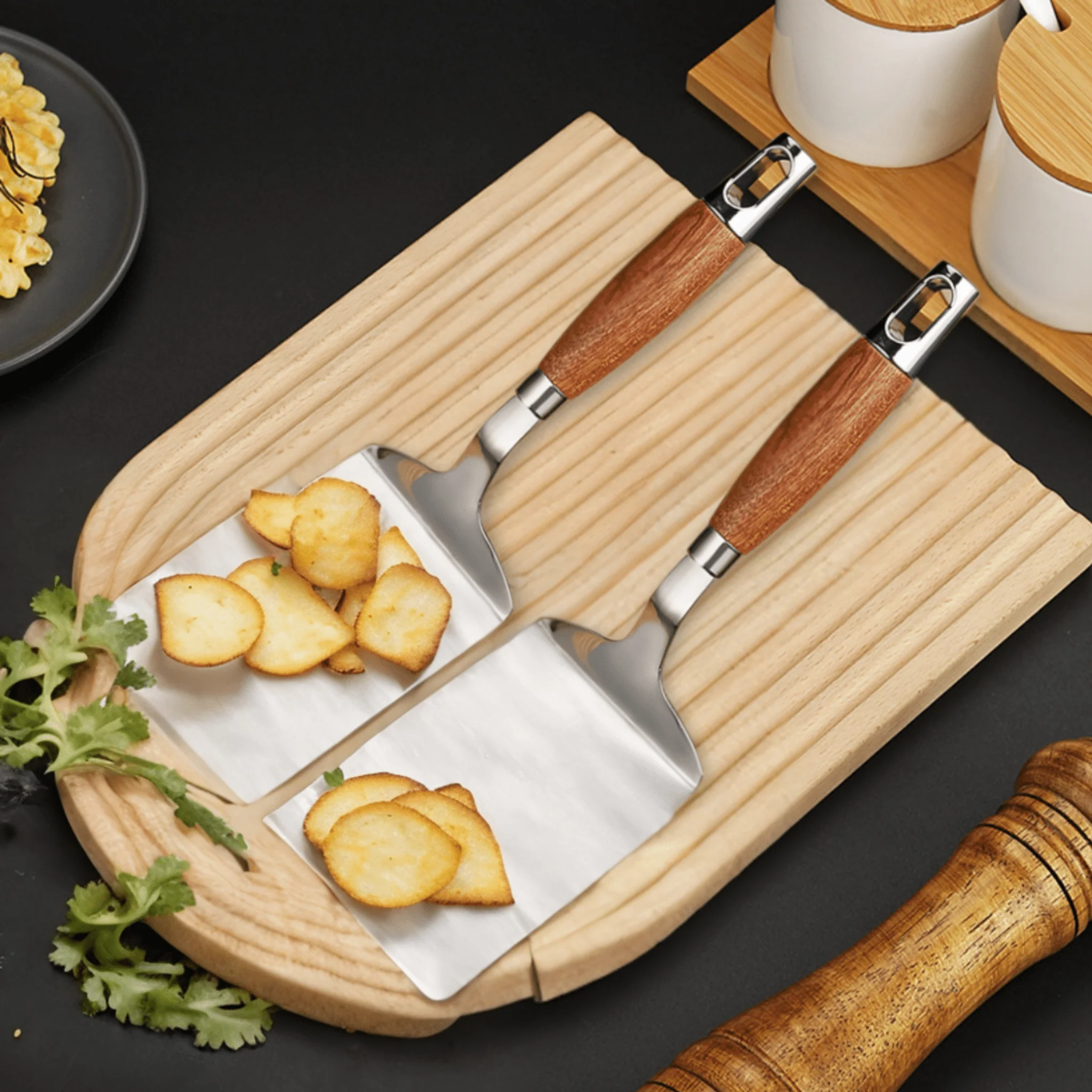 Stainless Steel Square Shape Shovel with Wooden Handle - Image 5
