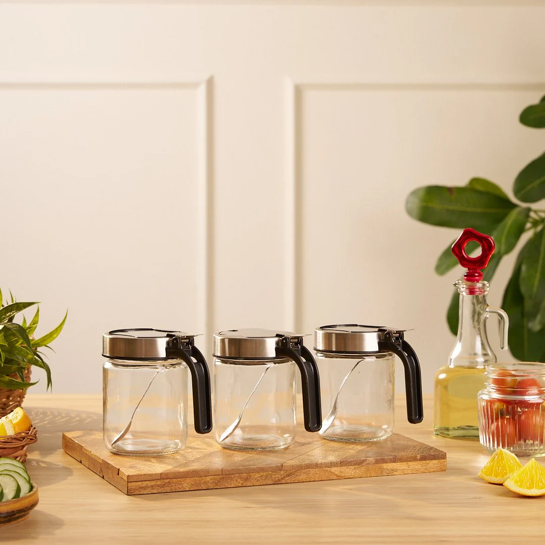Airtight Glass Storage Containers with Stainless Steel Lid & Spoon - Image 6