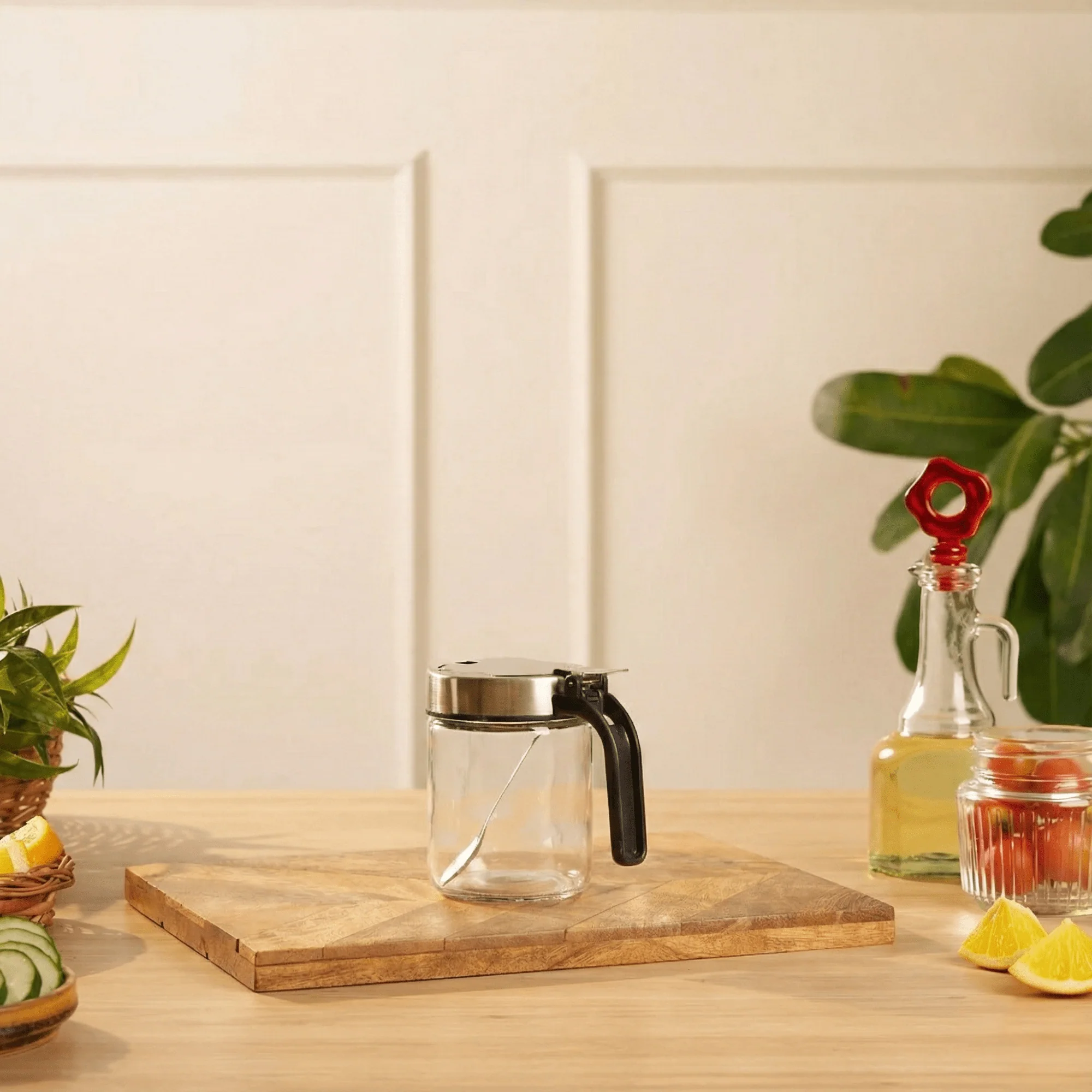Airtight Glass Storage Containers with Stainless Steel Lid & Spoon - Image 7