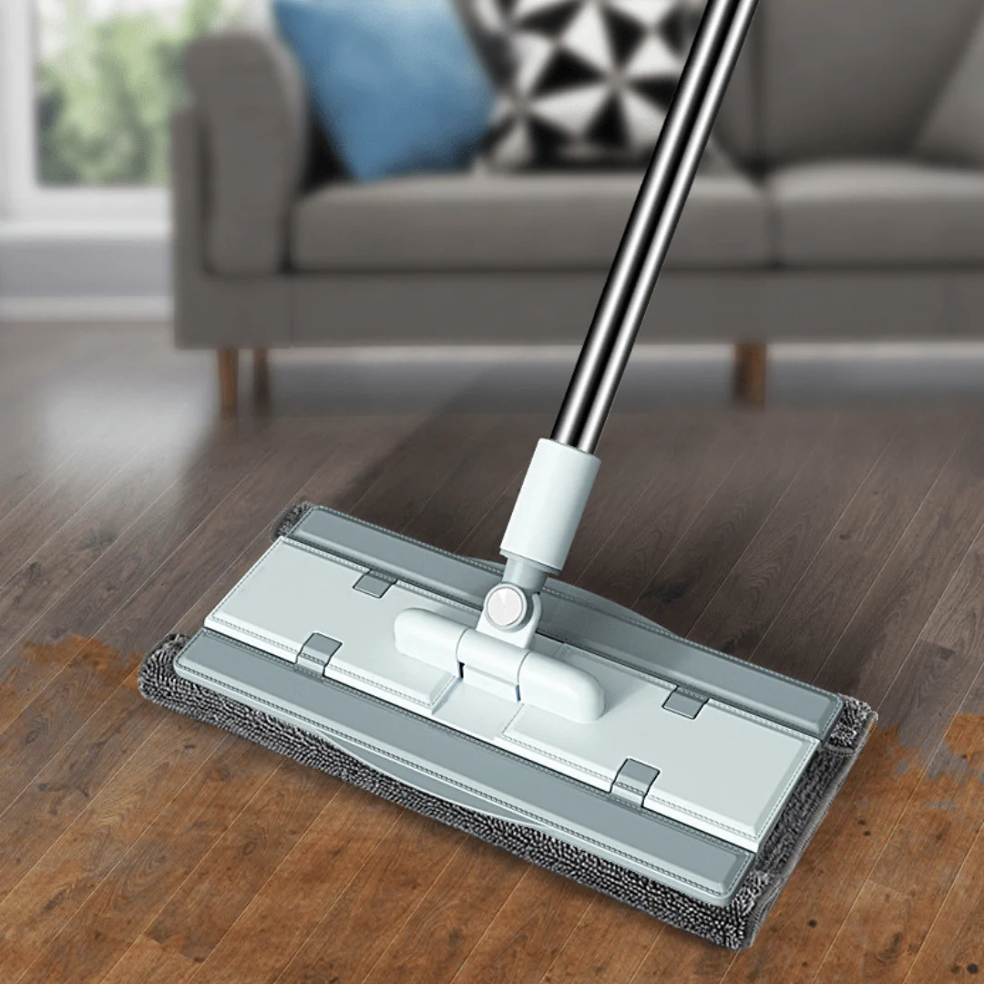 Large Flat Mop with 180° Rotating Stainless Steel Handle (127cm) - Image 3