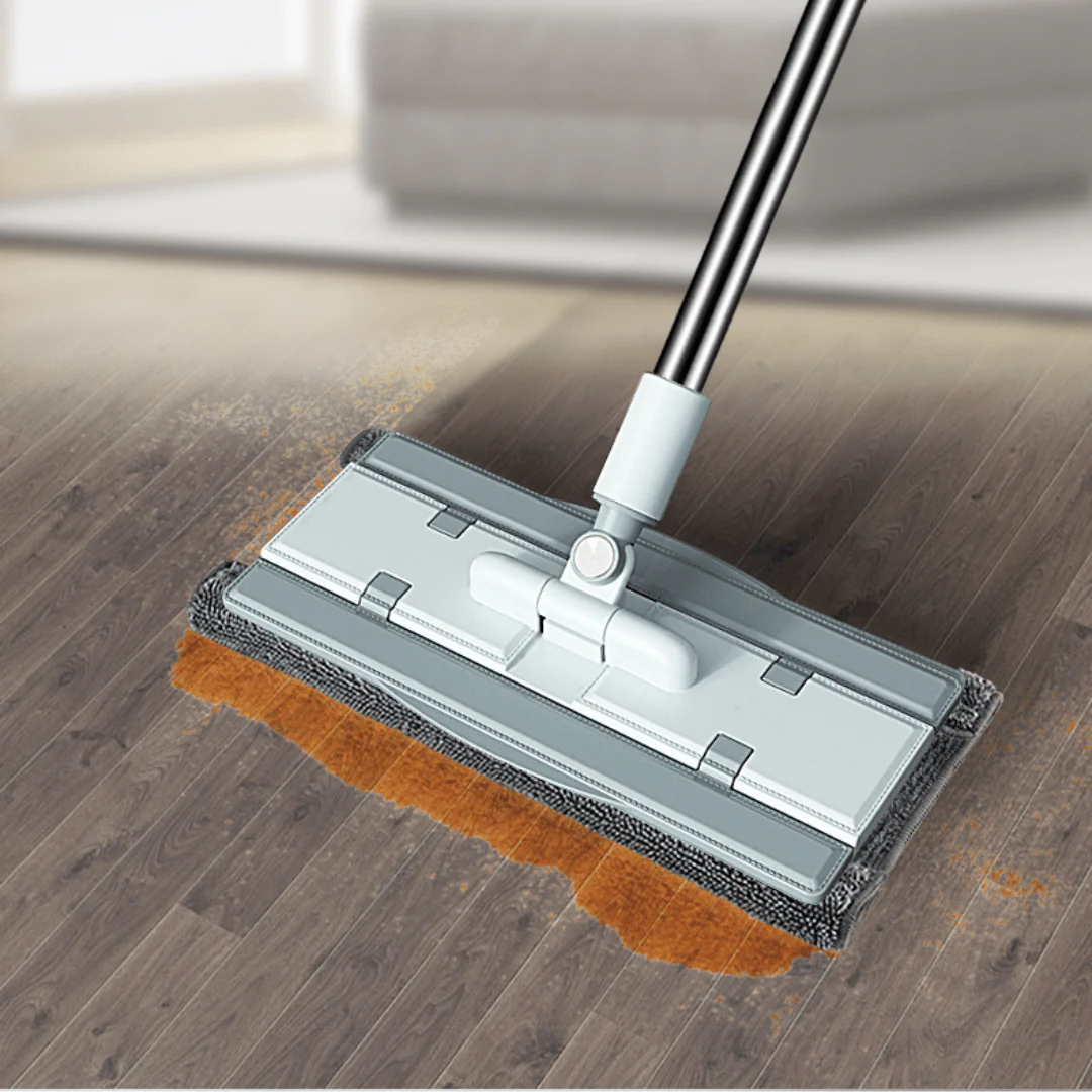Large Flat Mop with 180° Rotating Stainless Steel Handle (127cm) - Image 4