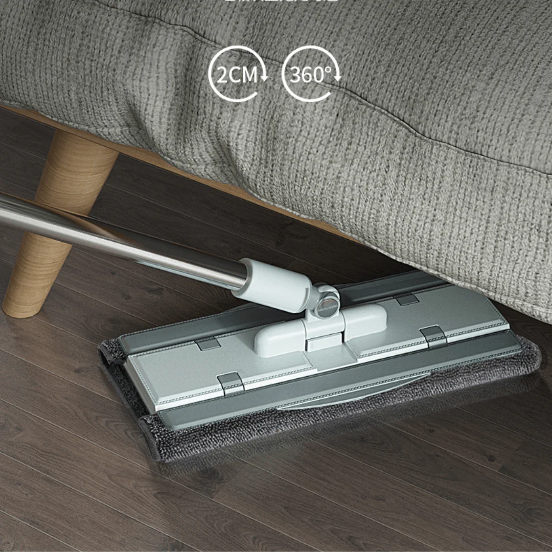 Large Flat Mop with 180° Rotating Stainless Steel Handle (127cm) - Image 5