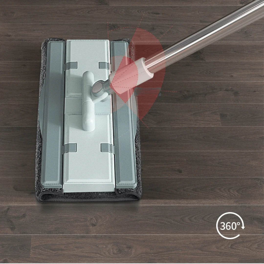 Large Flat Mop with 180° Rotating Stainless Steel Handle (127cm) - Image 7