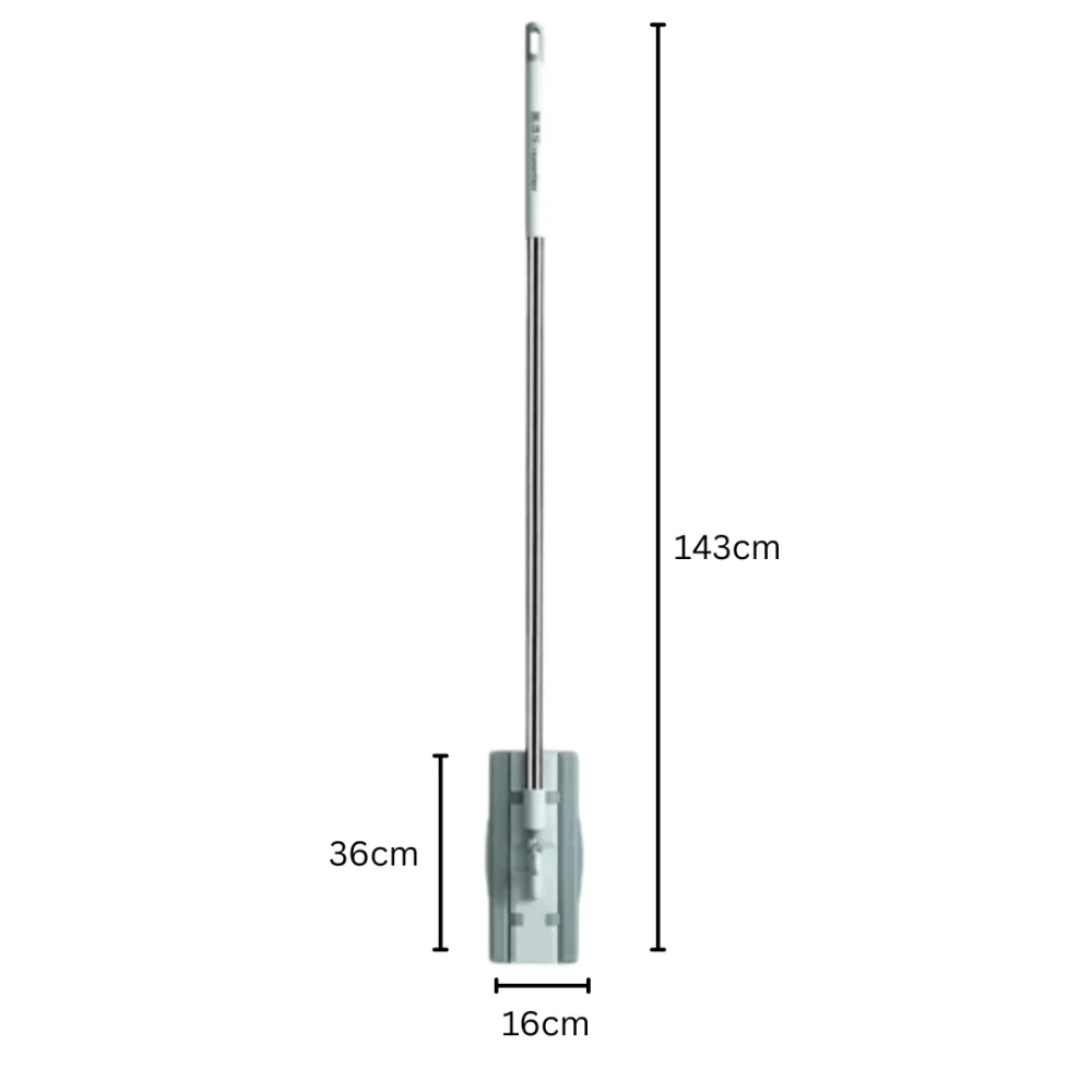 Large Flat Mop with 180° Rotating Stainless Steel Handle (127cm) - Image 8