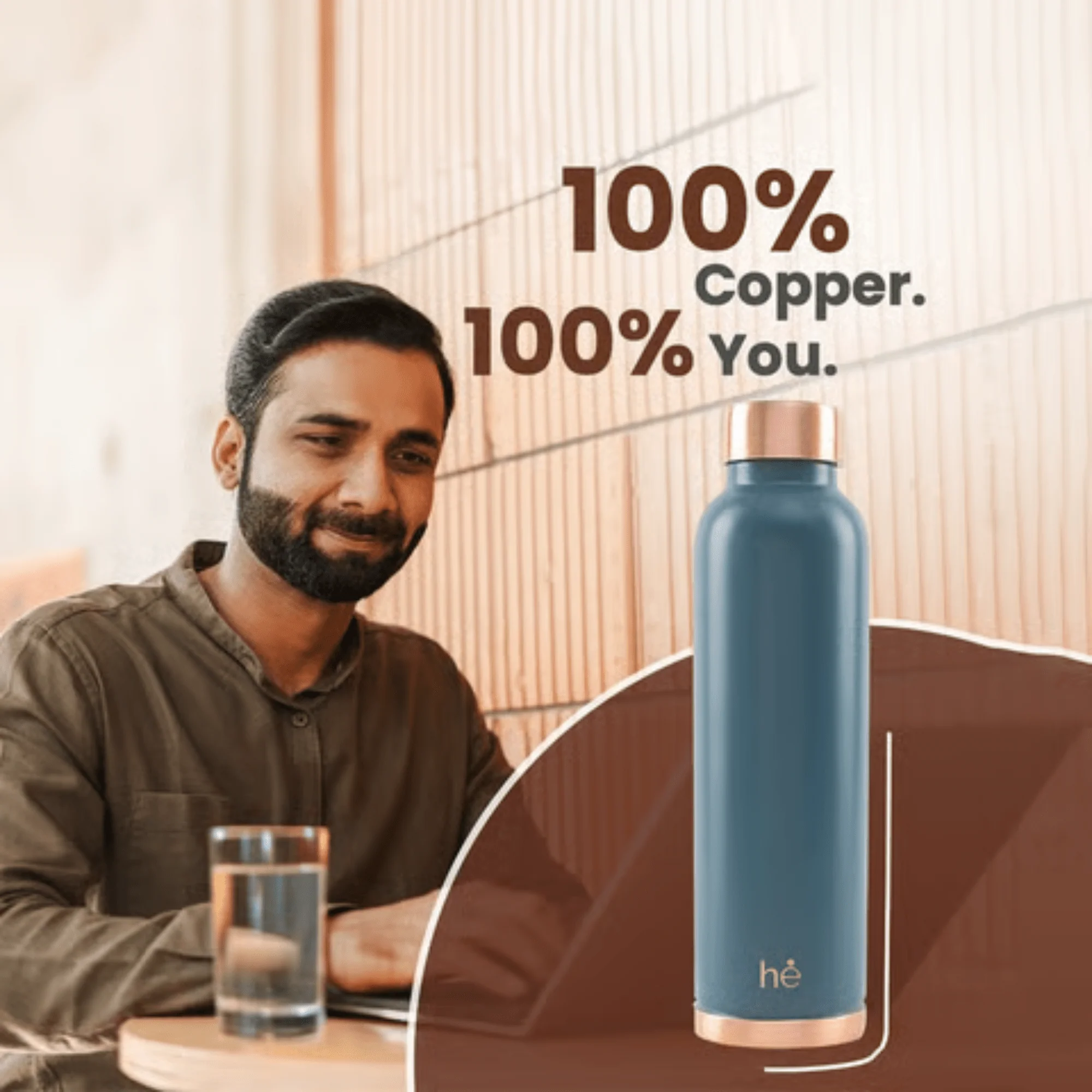 Leak-Proof Pure Copper Water Bottle (1Litre) - Image 3