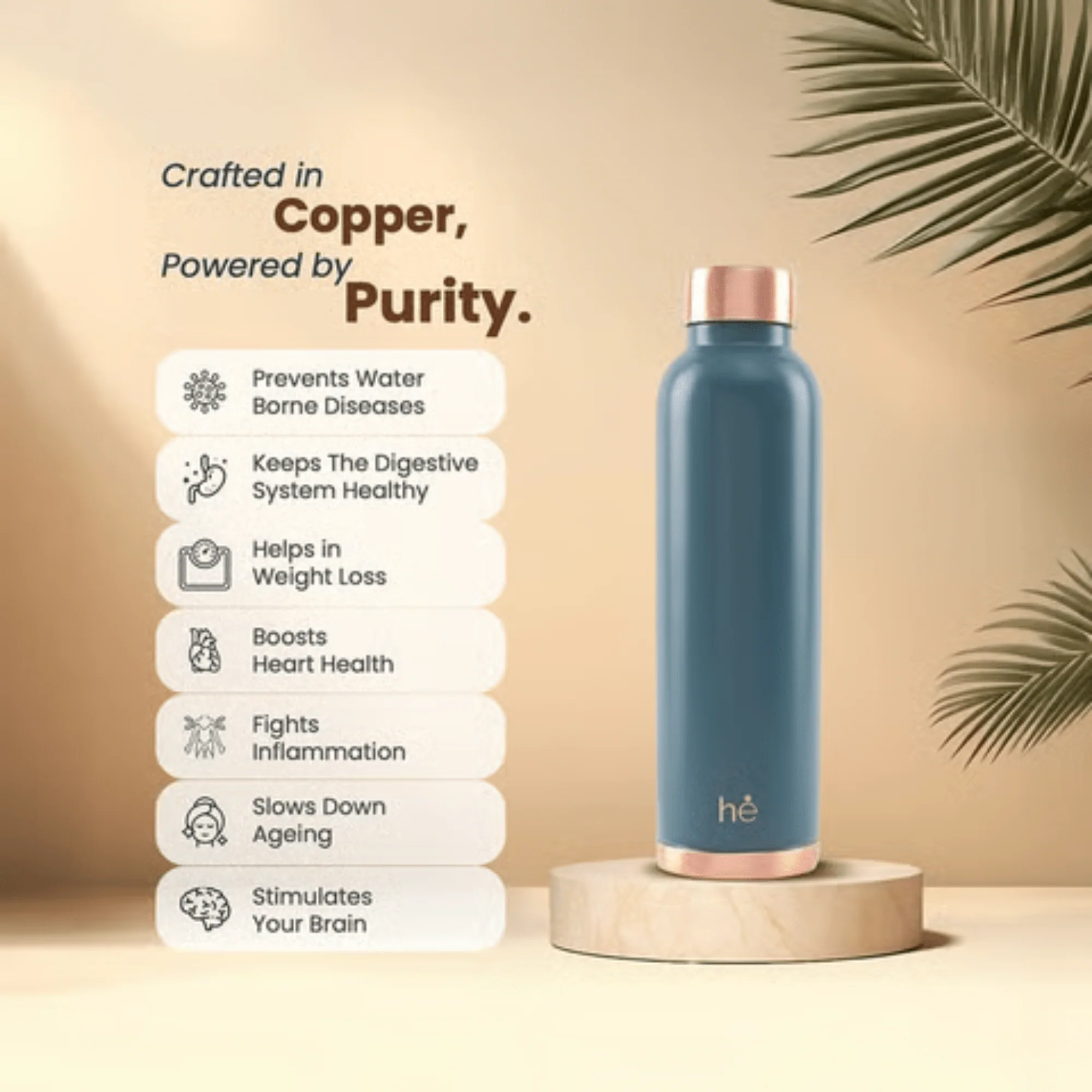 Leak-Proof Pure Copper Water Bottle (1Litre) - Image 7