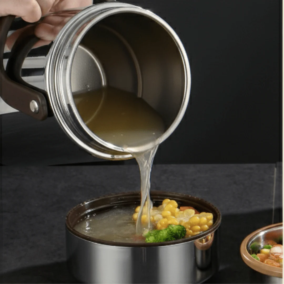 Leakproof 304 Stainless Steel Insulated Lunch Box with Bag (2L) - Image 4