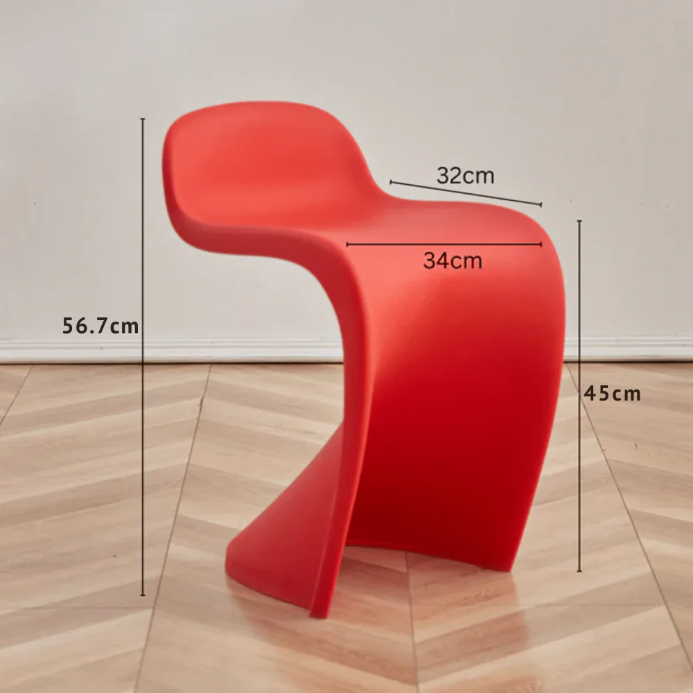 Lightweight Stackable Plastic Chair with Backrest - Image 6