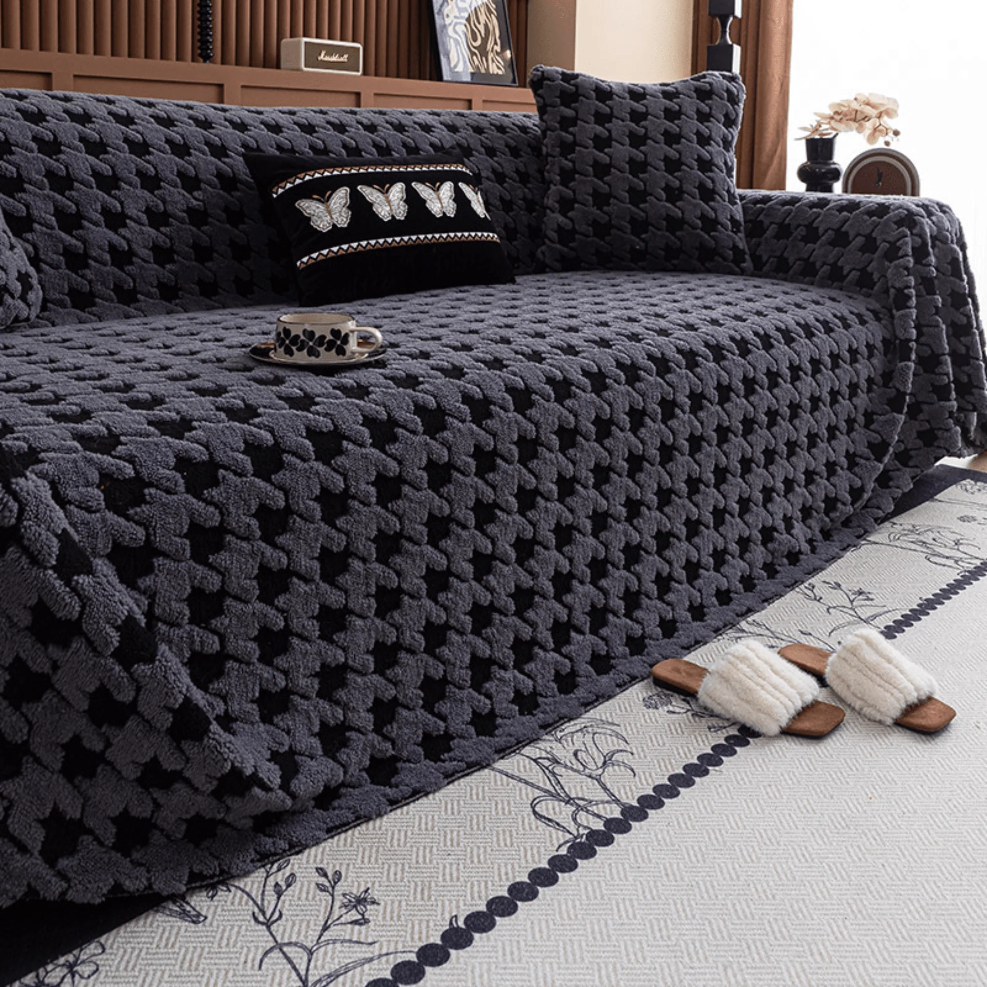 Luxurious Jacquard Sofa Cover : [EM-SC-33] - Image 2