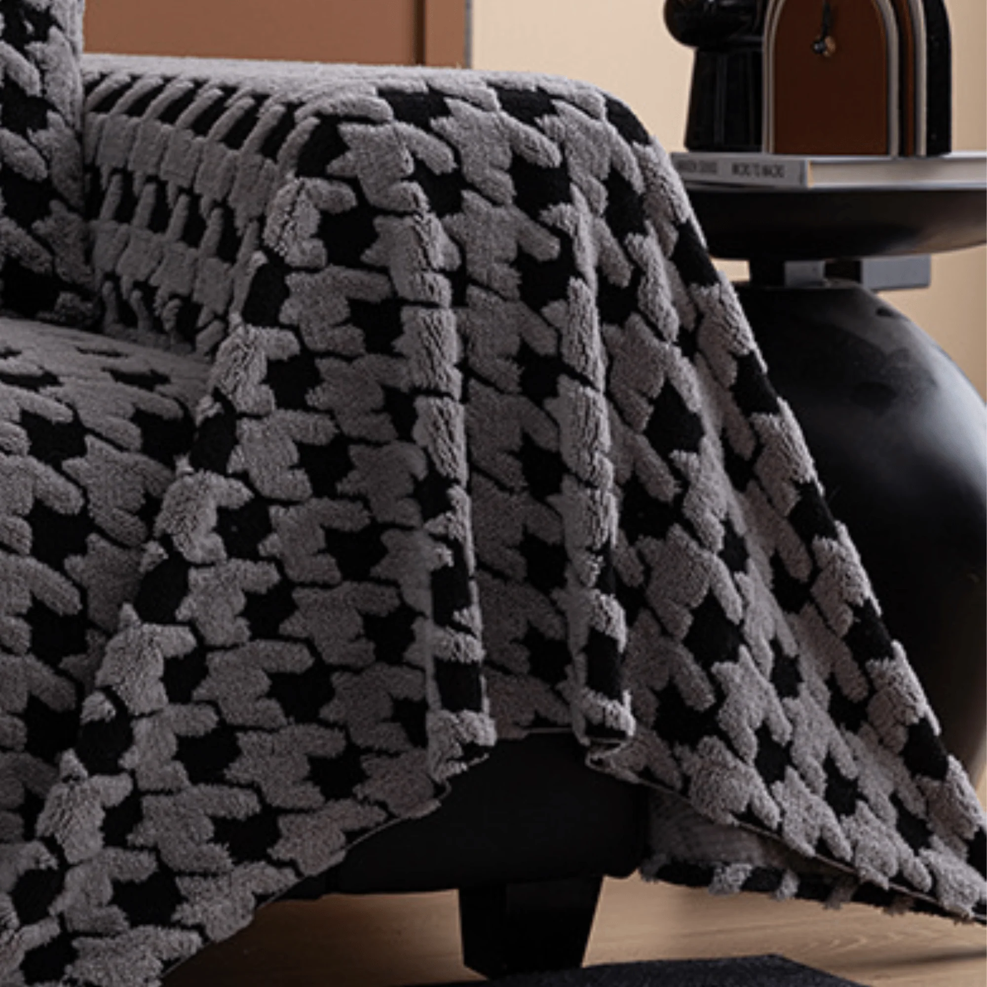 Luxurious Jacquard Sofa Cover (Grey) : [EM-SC-33] - Image 3