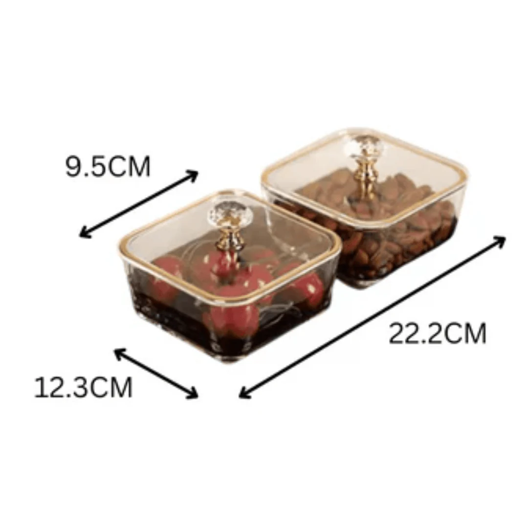 Luxury Glass Snack Box Set (2-Grid) - Image 6