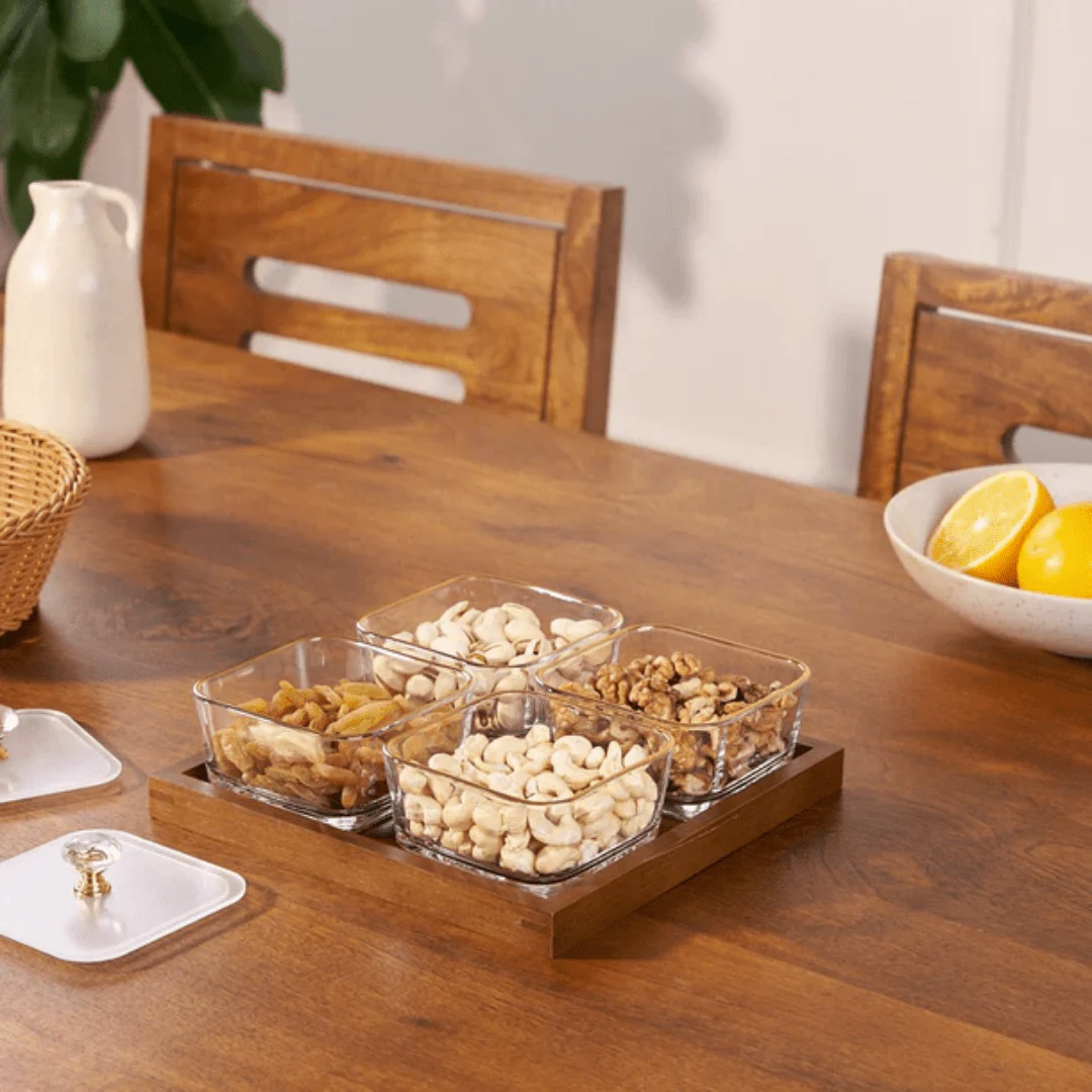 Luxury Glass Snack Box Set (4-Grid) - Image 2