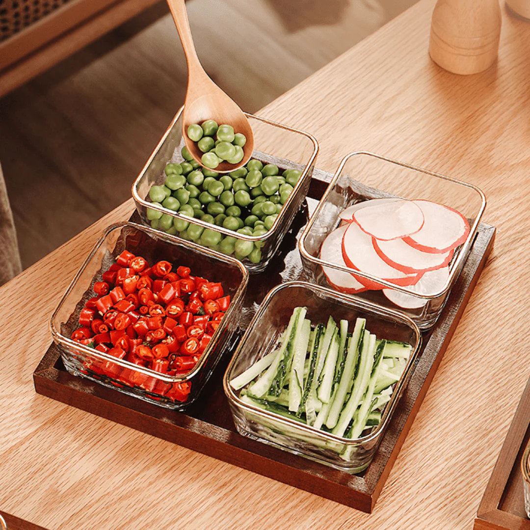 Luxury Glass Snack Box Set (4-Grid) - Image 4